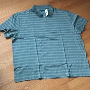 Van Heusen Studio XXL Slim Fit Polo green with stripes, NWT